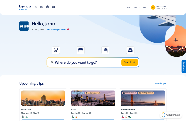 Egencia UI